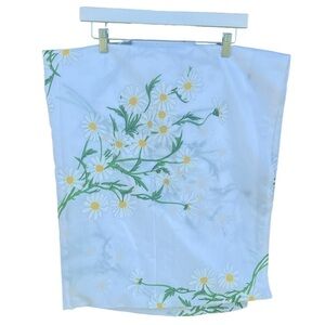 VTG Burlington Vera Daisy No Iron 2-Piece Floral Full Sheet Set Made in USA READ